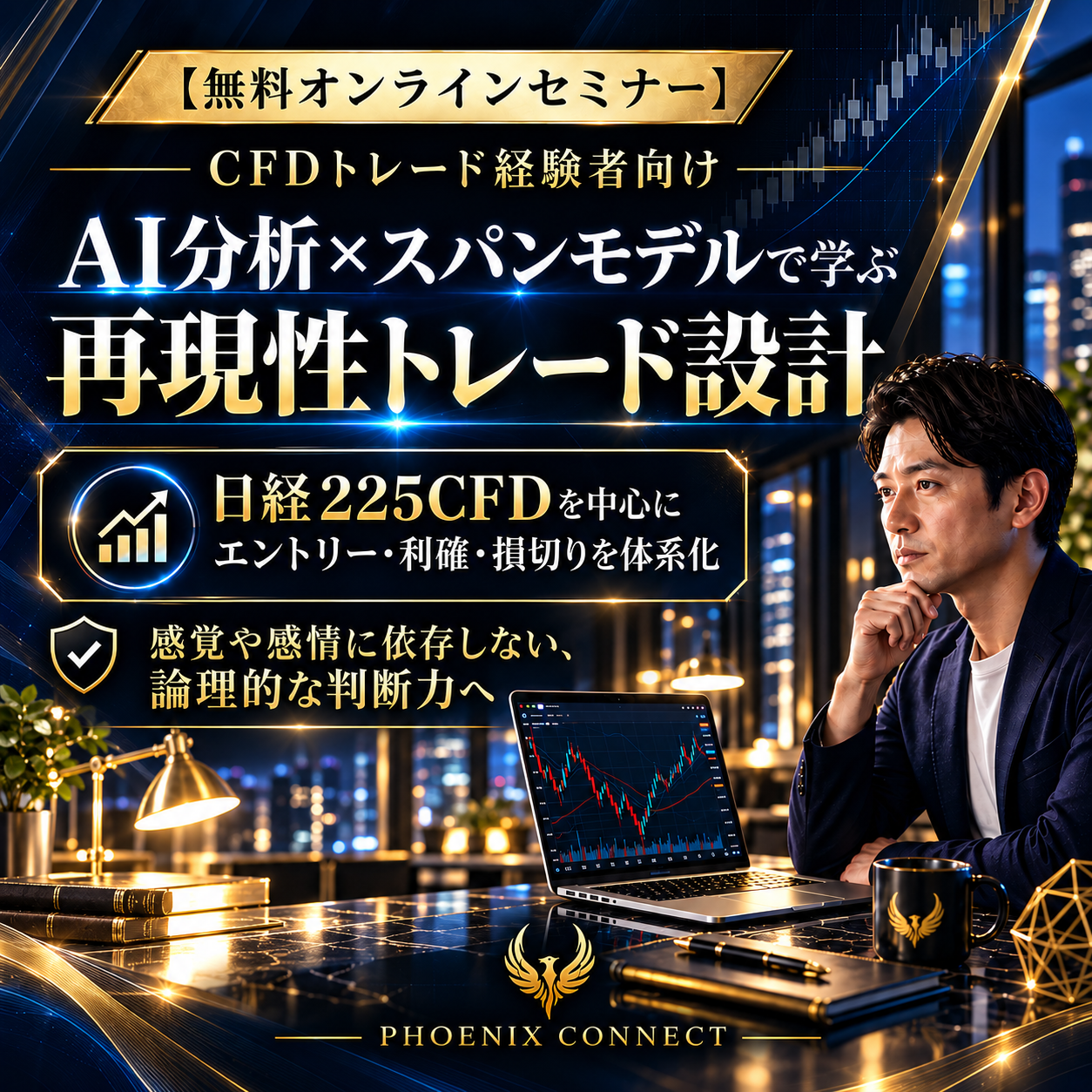 【CFD トレード セミナー】AI分析×スパンモデルで学ぶ経験者向け日経225CFD実践講座